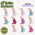 ELEFANTE MEDIAS  INFANTILES NIÑAS ALGODON ESTAMPADO TALLE 1/4